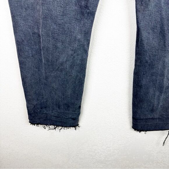 Good American Grey Skinny Tapered Crop Jeans Stretch Size 18 - Picture 6 of 8